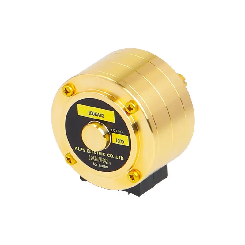 Japanese imported ALPS dual-gang volume potentiometer RK50 series 10K 50K 100K round knob metal shaft