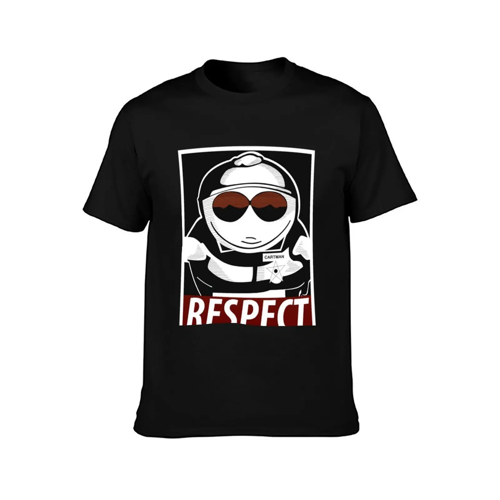 Respect My Authority - South Park Cartman T-Shirt Active Sports Short Sleeve Cotton Shirt T-Shirt