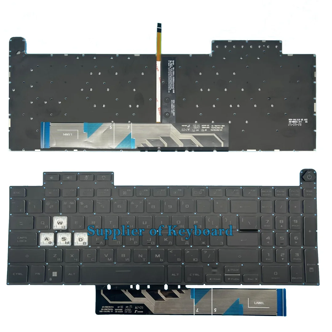 English/Russian Keyboard For ASUS TUF 3 Gaming F15 FA507 FA507R FX507 FX507ZC FX517 FX517Z FX517ZE FX707 FX707Z FA707 Backlit