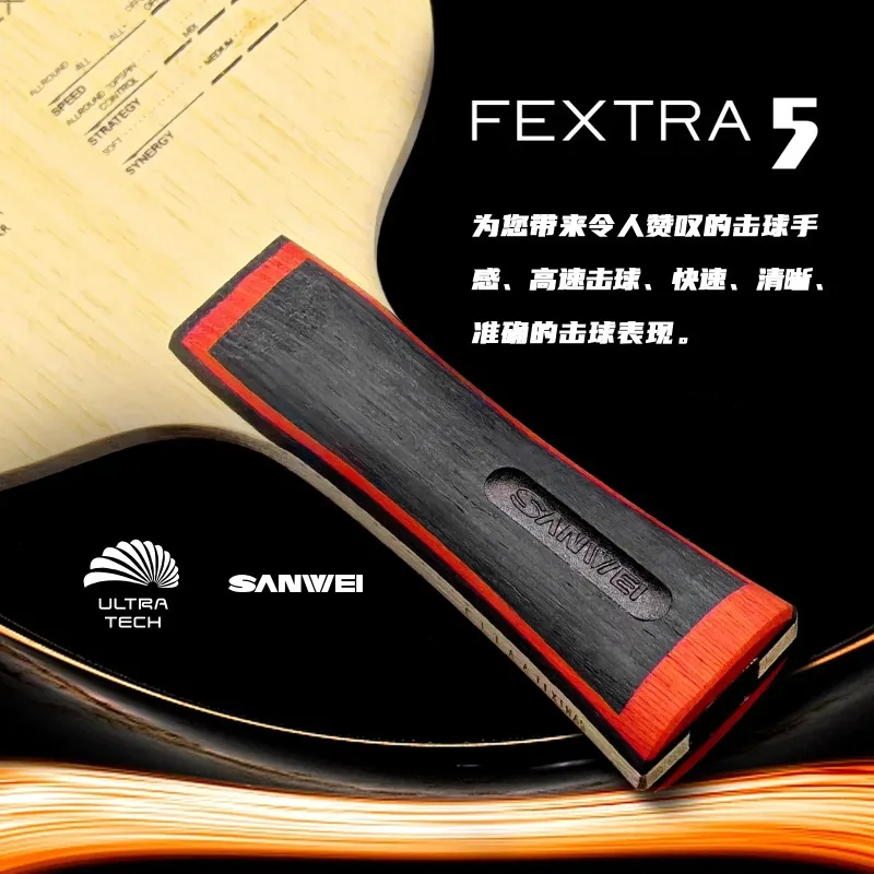 SANWEI FEXTRA 5 Table Tennis Blade Original 5 Ply Wood All-around Ultra Tech SANWEI Professional Ping Pong Racket Bat Paddle