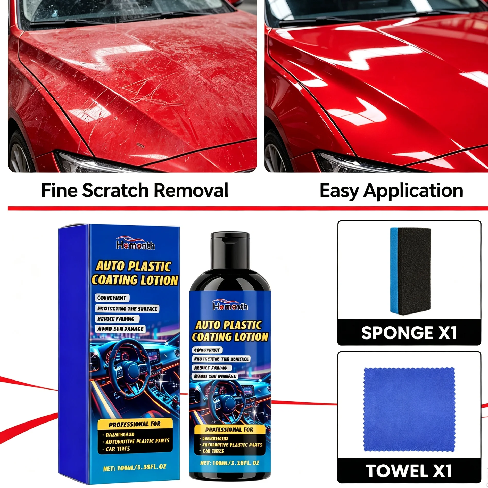 No Need Repaint! Car Scratch Remover Polishing Paste Erase Scuffs Scratches Swirl Marks Restore Original Gloss Auto Paint Care