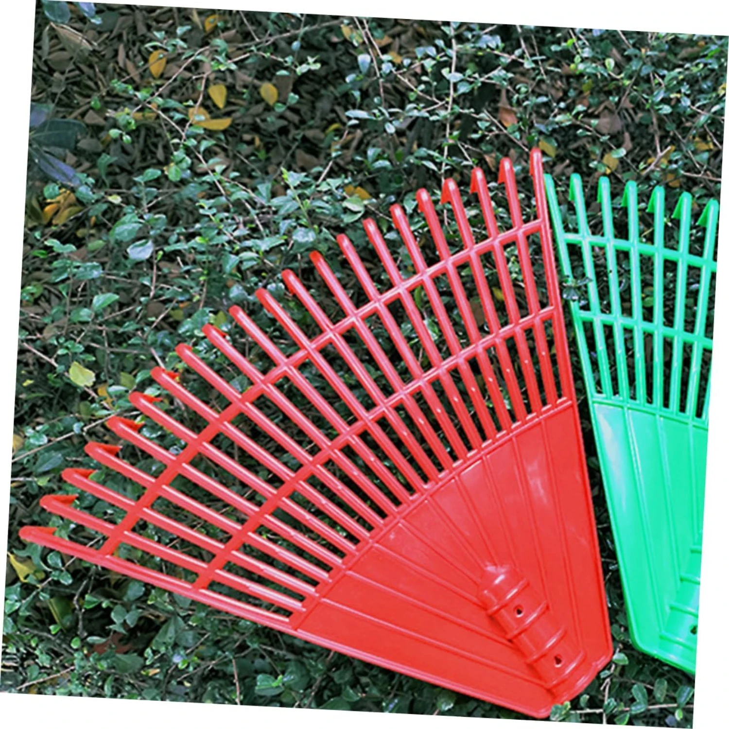 Efficient and handy small essential grass rake set - Perfect 2pcs gardening tool for lawns, gardens, shrub maintenance, leaf rem