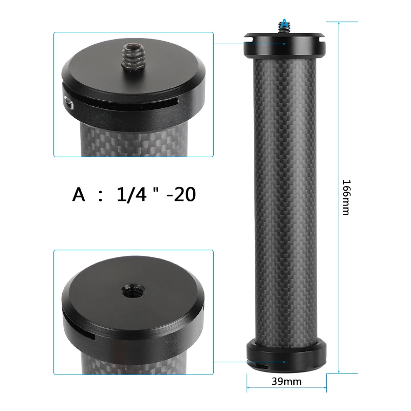 HDRIG portabilità Gimbal supporto per impugnatura in fibra di carbonio stabilizzatore accessori per foto per fotocamera stabilizzatore tenuto in mano