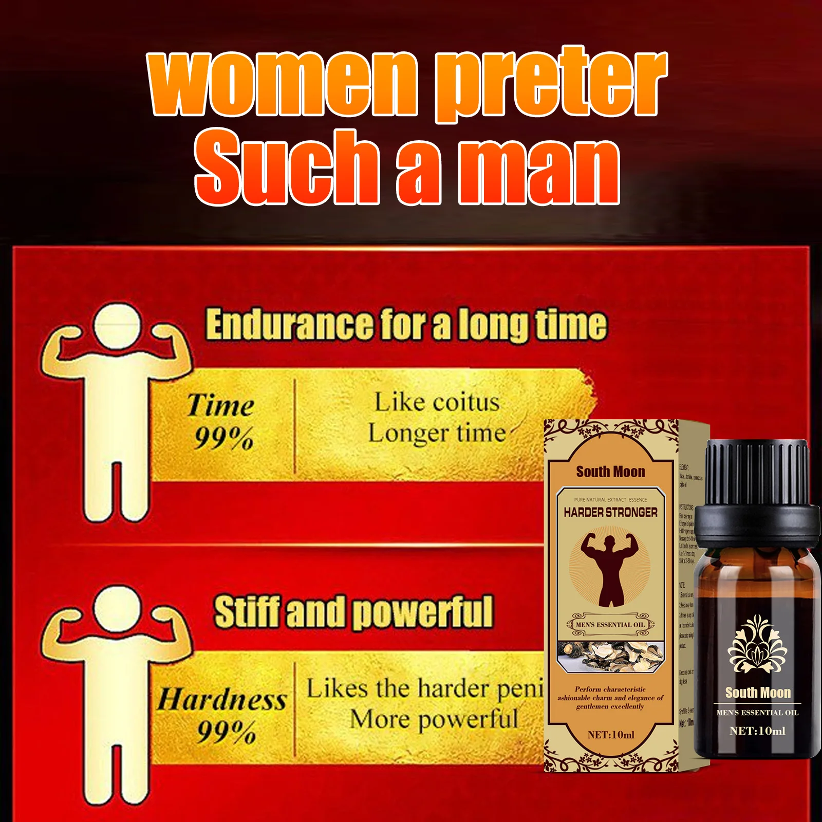 South Moon Male Private Part Essential Massage Oil Penis Enlargement Thickening Penis Energy Longer Oil for Adult Sex 1pcs