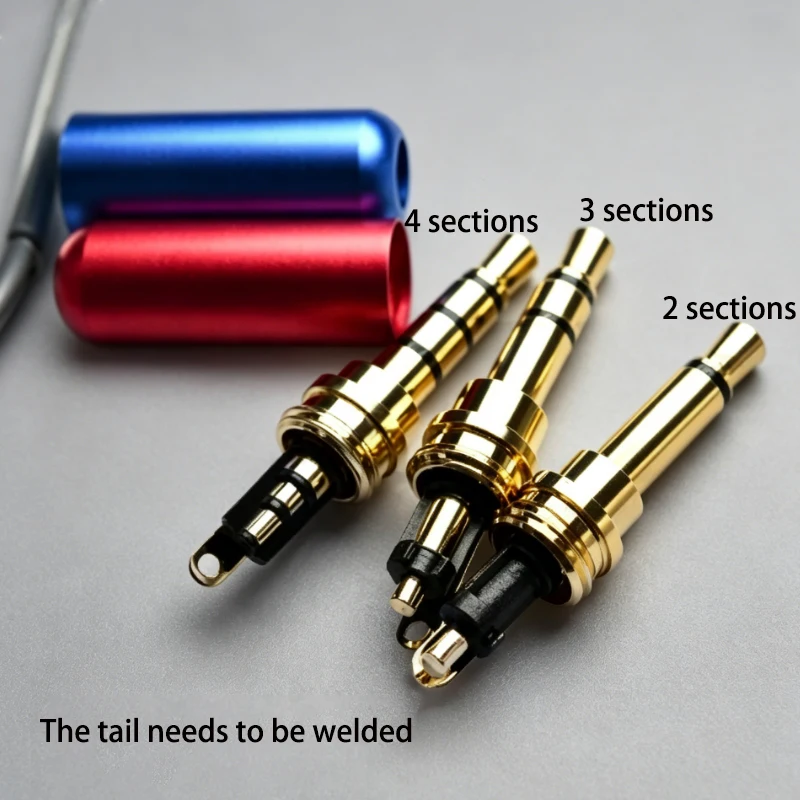 1 Stück 3,5mm Audio-Stecker 2/3/4 Pole Mikrofon Kopfhörer Audio-Adapter Stereo-Stecker Reparaturkabel Lötverbinder DIY Stecker – Detail 4