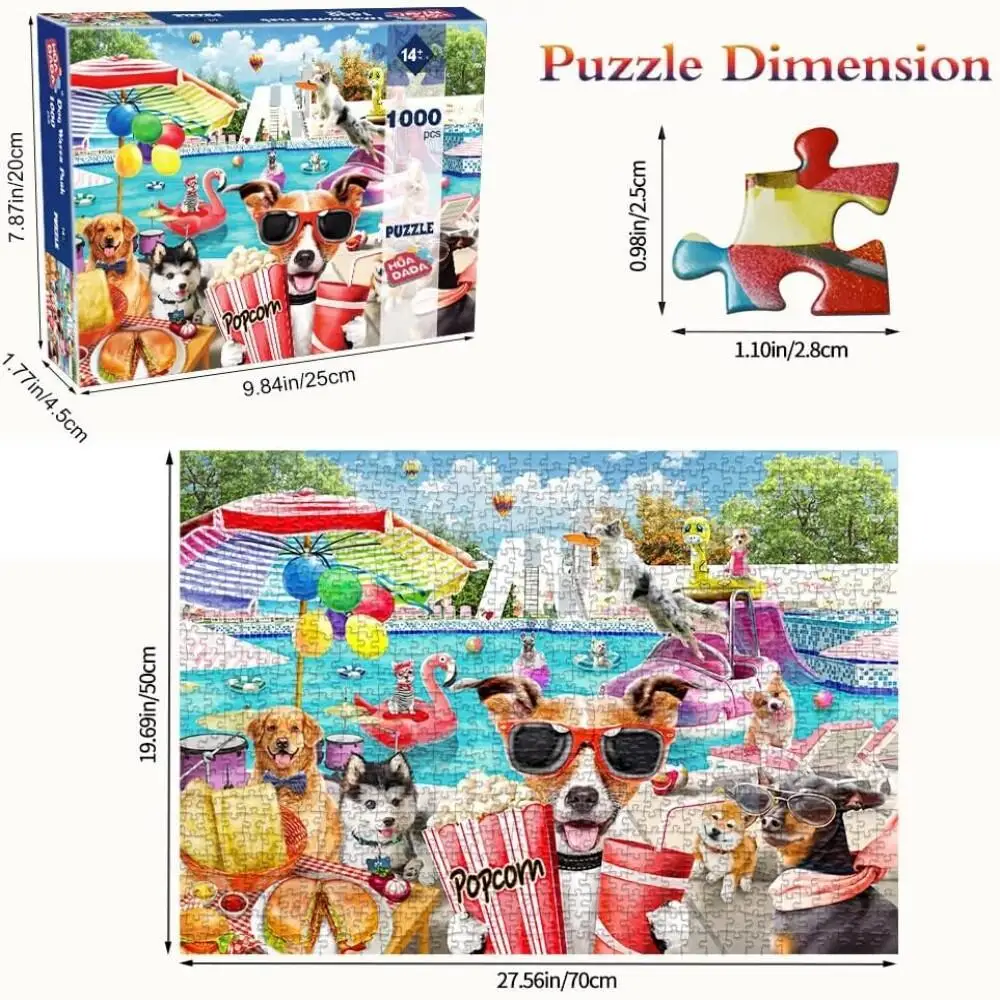 Puzzle Puzzle da 1000 pezzi per adulti Puzzle impossibile Gioco di abilità per tutta la famiglia Puzzle colorato, regalo puzzle