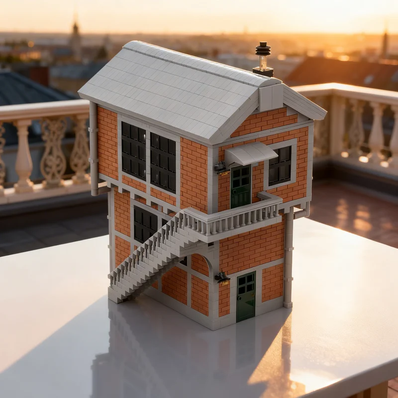 

2554 детали MOC: Модель железнодорожной сигнальной башни (Poste Aiguillage) — Конструктор, игрушка, подарок, креативный коллекционный предмет для демонстрации, премиум-класс для взрослых