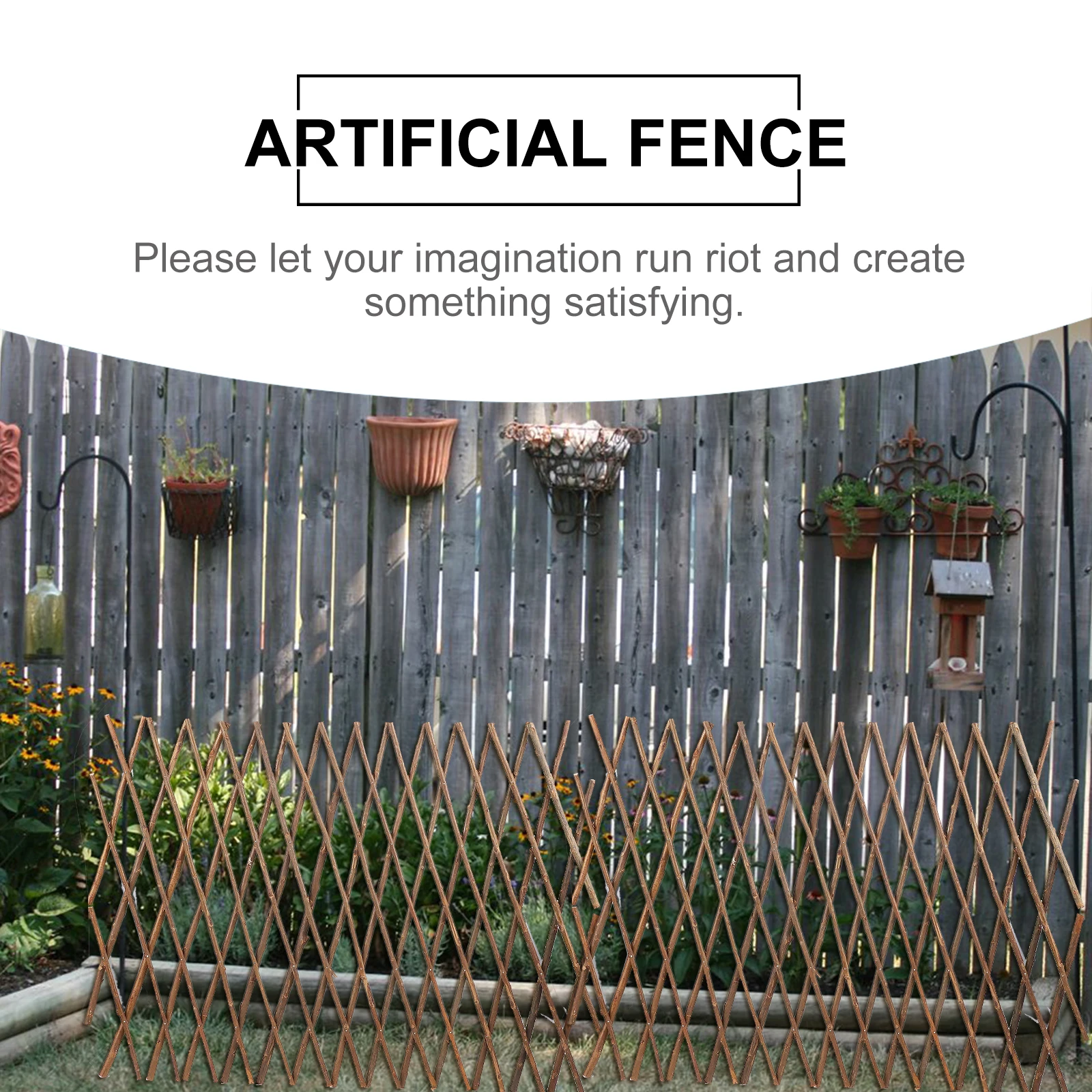 

Foldable Artificial Simulation For Balcony Garden Decor Eco-Friendly Wood Material Durable Diy Garden Mini Ornament Fake Decor
