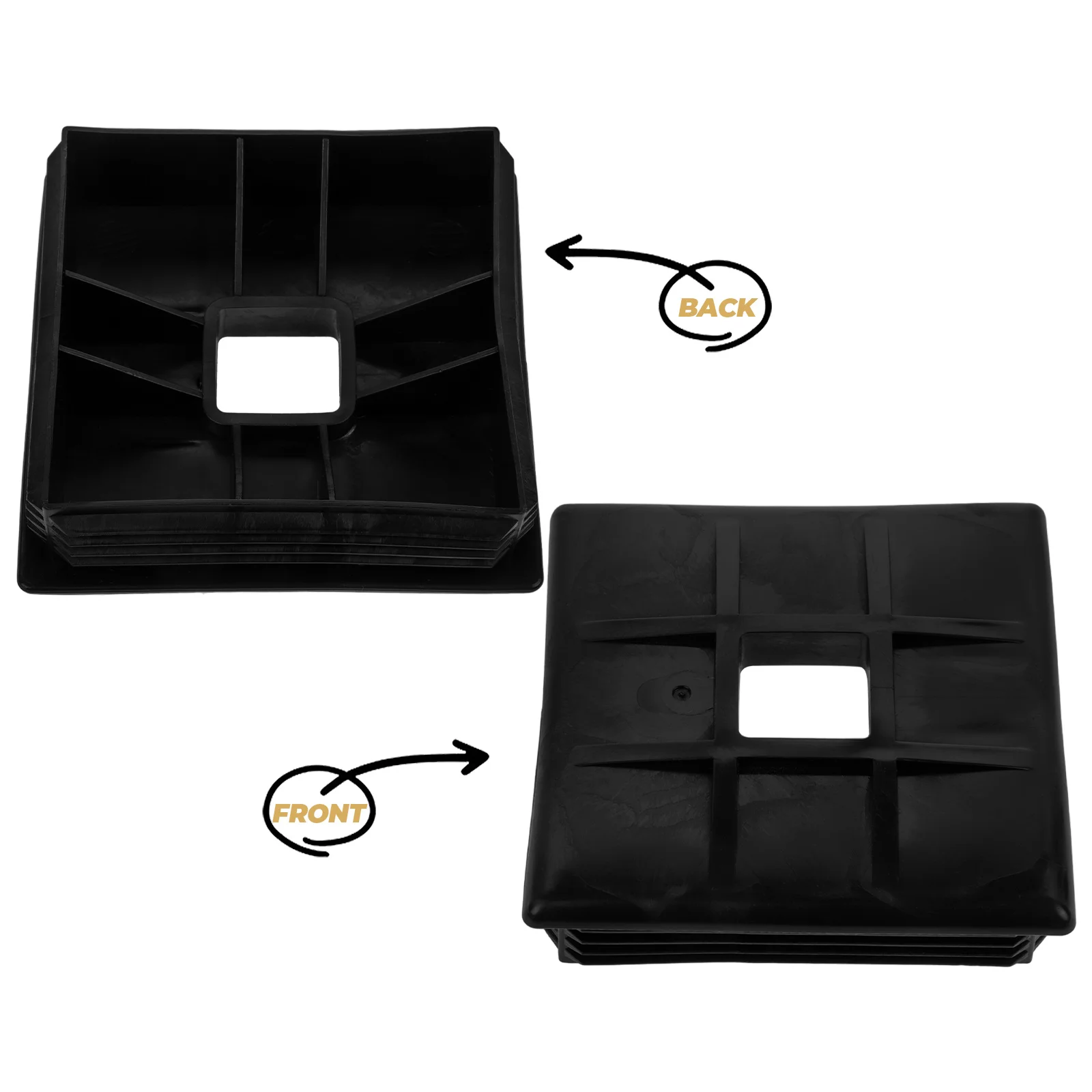 

4PCS 4 Inch Square Bumper Cover Plug for Trailer Camper RV Plastic Cap Easy Install Protects Exhaust Pipe Universal Fit