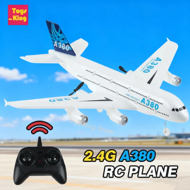2.4g rc a380 espuma avião giroscópio controle remoto 3ch epp aeronave giroscópio crianças brinquedos asa fixa avião ao ar livre fácil voar menino presentes