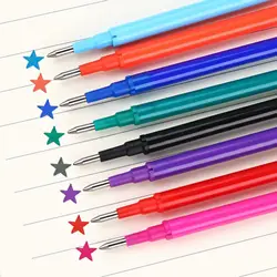 8Pcs Multi-color Erasable Gel Pen Refill 0.5mm 0.7mm colorful Ink Refill Magic Erasable Pens Refills School Writing Supplies