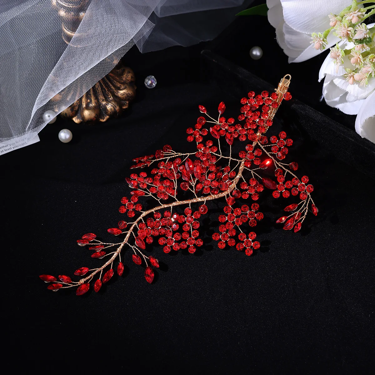 Fashion Handmade Crystal Rhinestone Hair Clips Hairbands Wedding Hair Accessories For Women Bride Headbands image 6