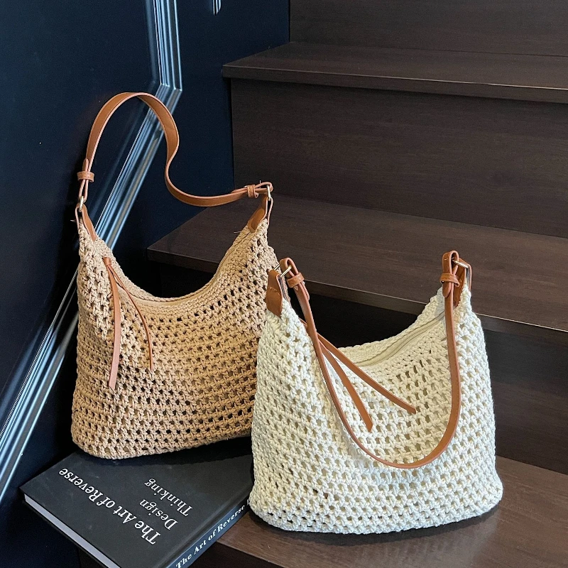 

Handmade Cotton Crossbody Bag Women New Summer Versatile and Suitable for All Occasions Shoulder Bag for Beach Vacation