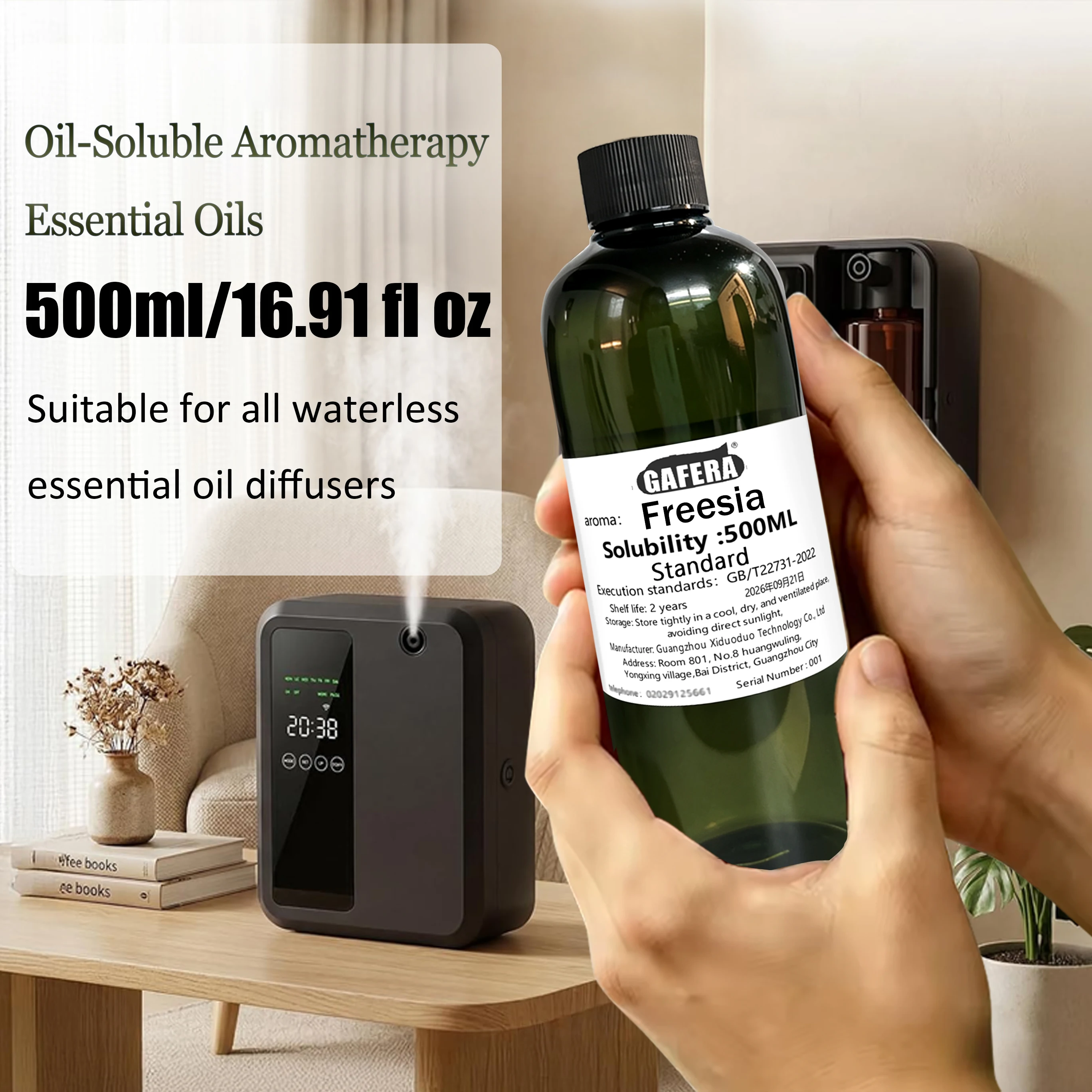 Essential Oil Diffuser 500Ml - Hotel Aroma Diffuser Refill Liquid 500ml,