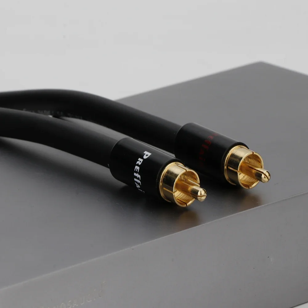 Высококачественный посеребренный кабель RCA OCC с позолоченной штекерной вилкой RCA Аудиоудлинитель