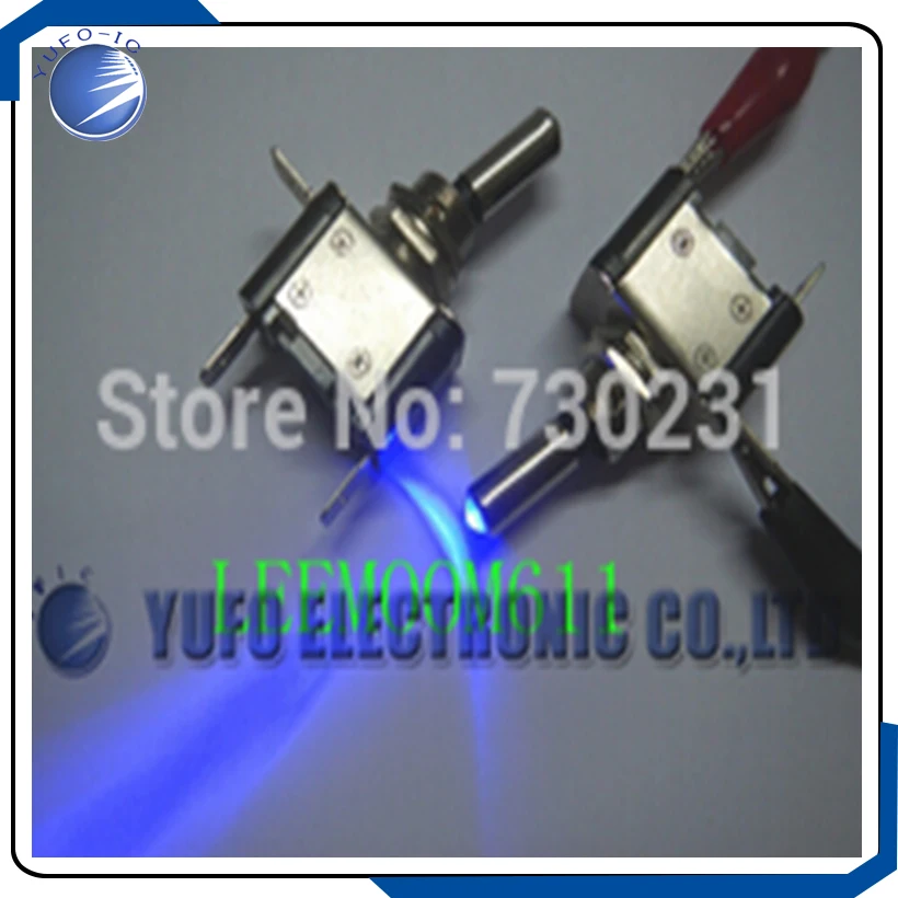 Free Shipping One Lot 5PCS,Car/Boat Light Blue led 12V Toggle ON/OFF Switch,7B