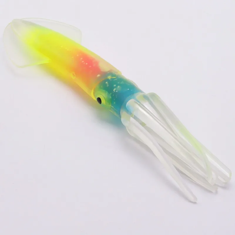Señuelos de pulpo goma suave coloridas para arrastre atún - imagen 4