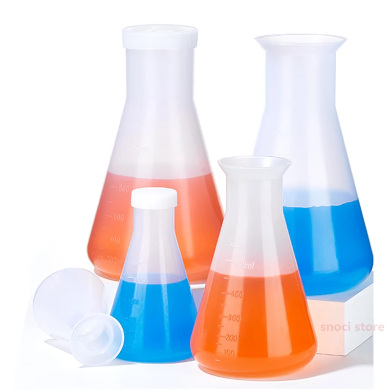 Plastic Flask Science Flask Set Plastic  Plastic Flasks Triangle Design Lightweight Scientific Flask Flask