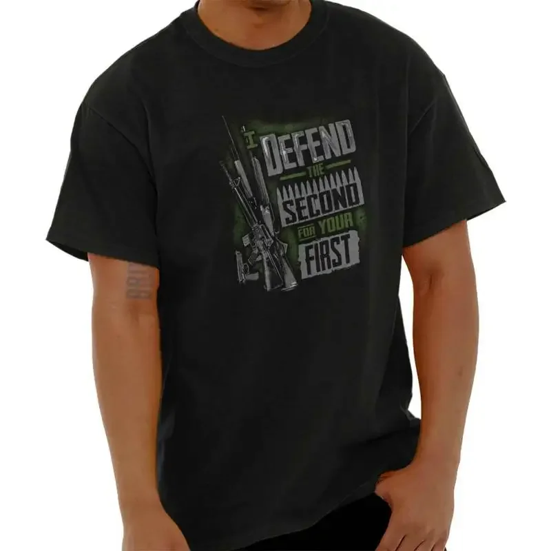 Defend 2nd Amendment Pro Gun 2a Rights Gift Womens or Mens Crewneck T Shirt Tee