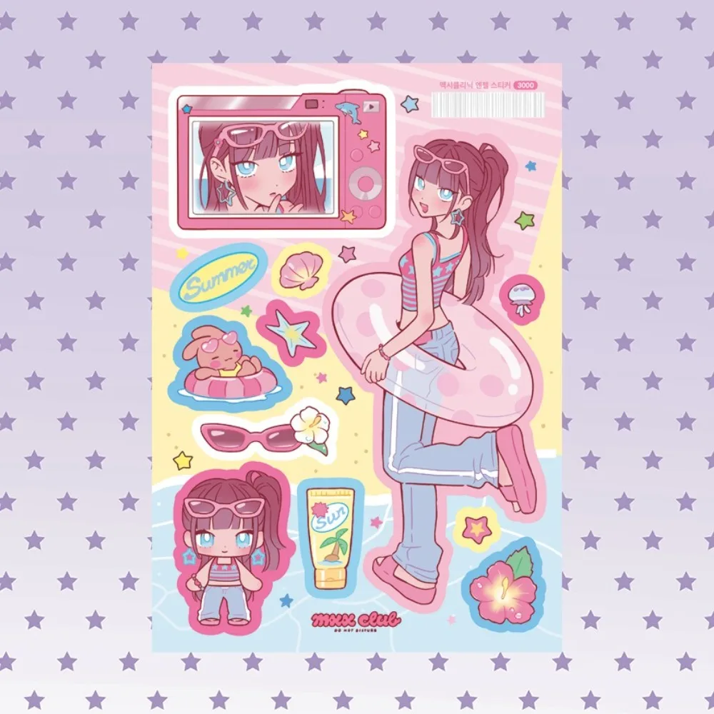 

New Korea DIY Handbook Decorative Stickers Sexy Cute Art Paper Sweet Cartoon Scrapbook