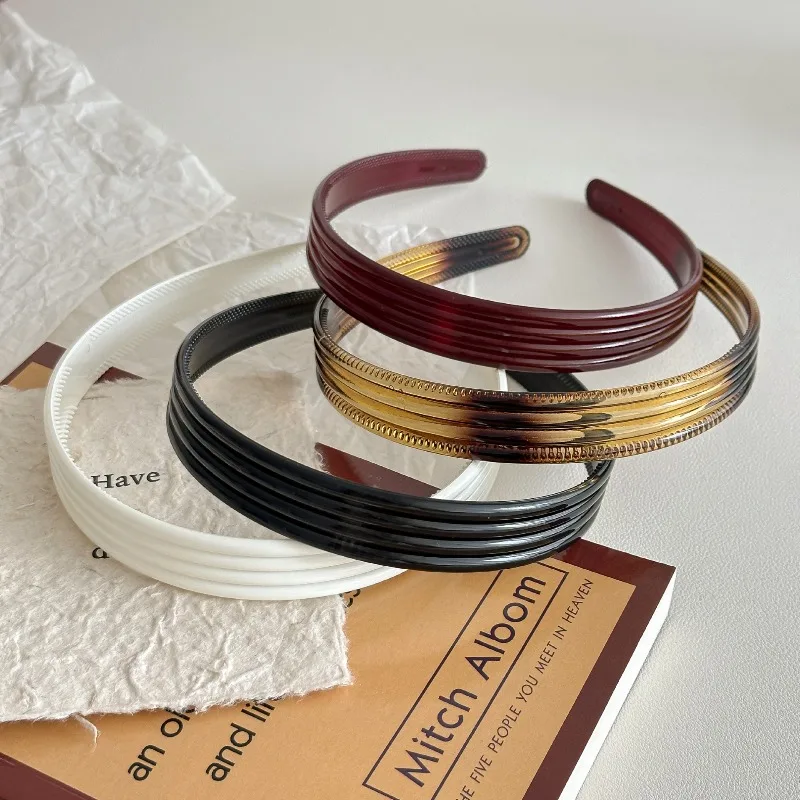 

2pc Fashion Vintage Advanced Solid Hairband for Women Girls Elegant Korean Hair Hoops Headband Accessories