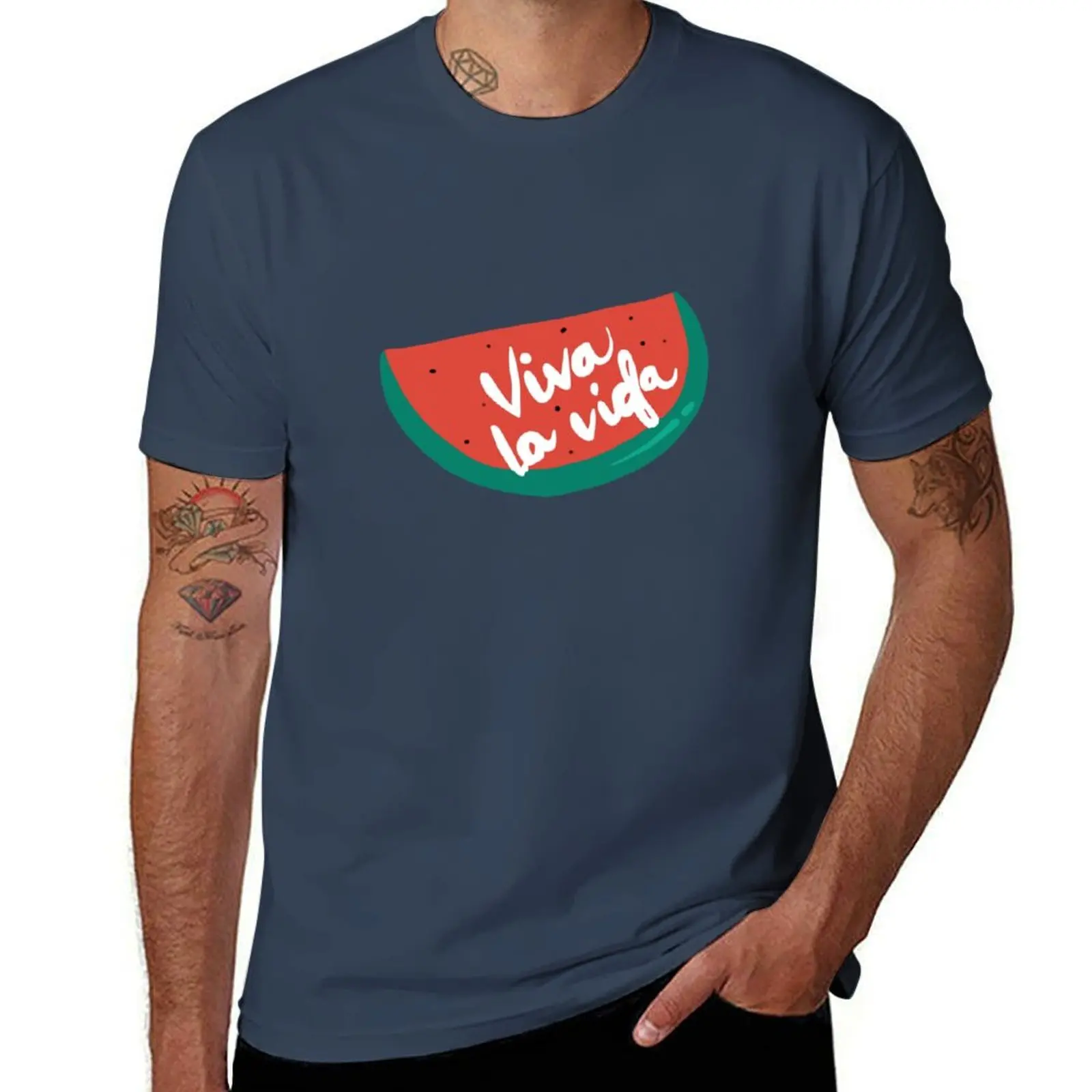 

Twinkling watermelon fanart viva la vida T-Shirt Vintage Style Printed Top