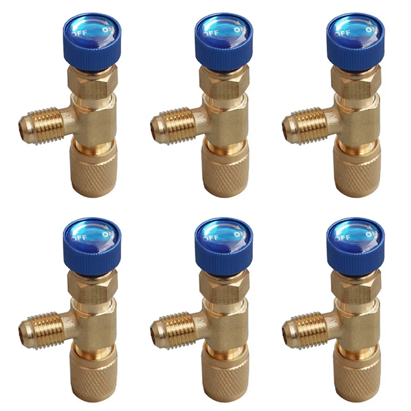 

L38A-6X R22 AC Valve 1/4 Inch Filler Joint A/C Refrigerant Valve Air Conditioning Repair And Fluoride Safety Adapter D