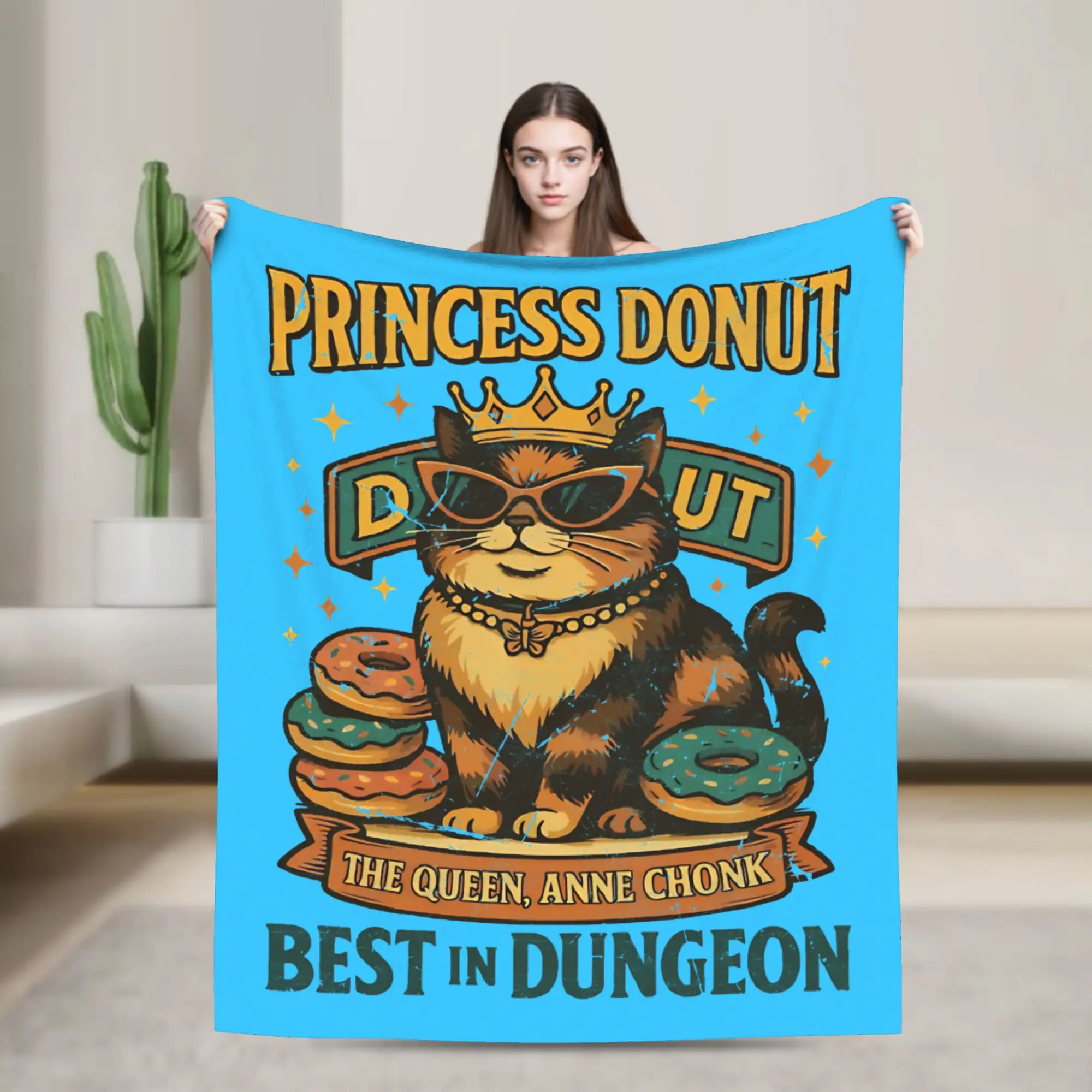 

Princess Donut Dungeon Crawler Carl Blankets Fleece Awesome Soft Throw Blanket for Home Winter,