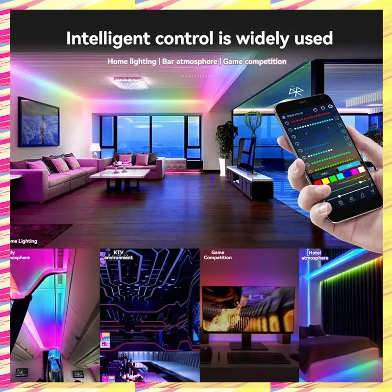 ABJJ WS2812B Controlador LED Bluetooth APP Control Controlador de música para SK6812 WS2811 WS2812 LED Pixel Light Strip