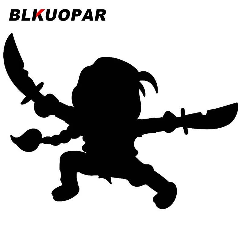 BLKUOPAR For A Ninja Practicing Using Two Sharp Swords Car Stickers Fashionable Occlusion Scratch Decals Helmet Caravan Decor