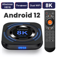 Transpeed Android 12 TV BOX Allwinner H618 Dual Wifi  Quad Core Cortex A53 Support 8K Video 4K BT Voice Media player Set top box