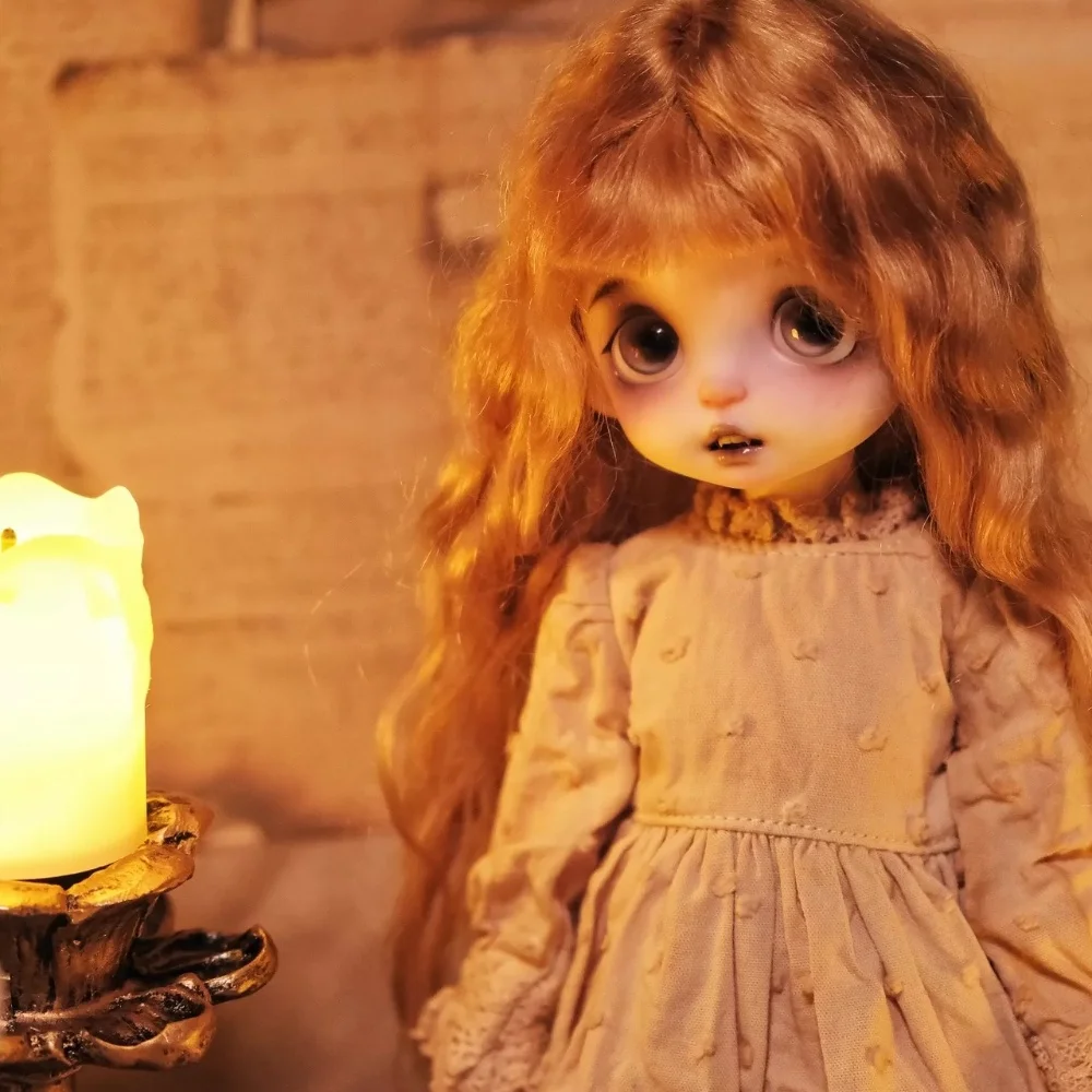 

Комплект кукольной одежды ручной работы Blyth, головной убор, кружевное винтажное платье, подходит для Blyth OB24 OB22 Azone19, экшн-фигурка, модель, подарки