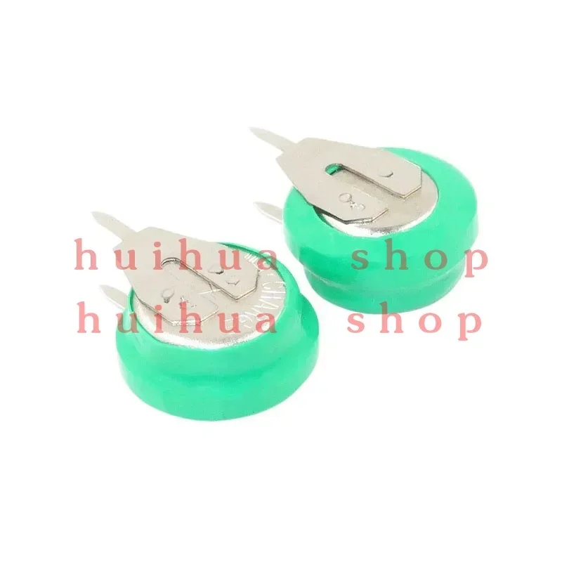 10-100pcs 1.2V 60mAh Ni-MH Rechargeable Battery Button Coin Cell with Welding Pins for Toy Timer Solar Energy Electric