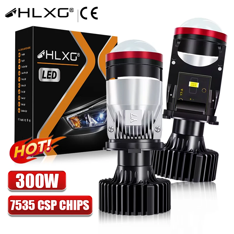 جهاز عرض للسيارة المصباح ، قابس وتشغيل H4 LED LHD ، عدسة Anbus صغيرة ، رقاقة CSP ، ضوء توربو عالي منخفض الشعاع ، 12 فولت