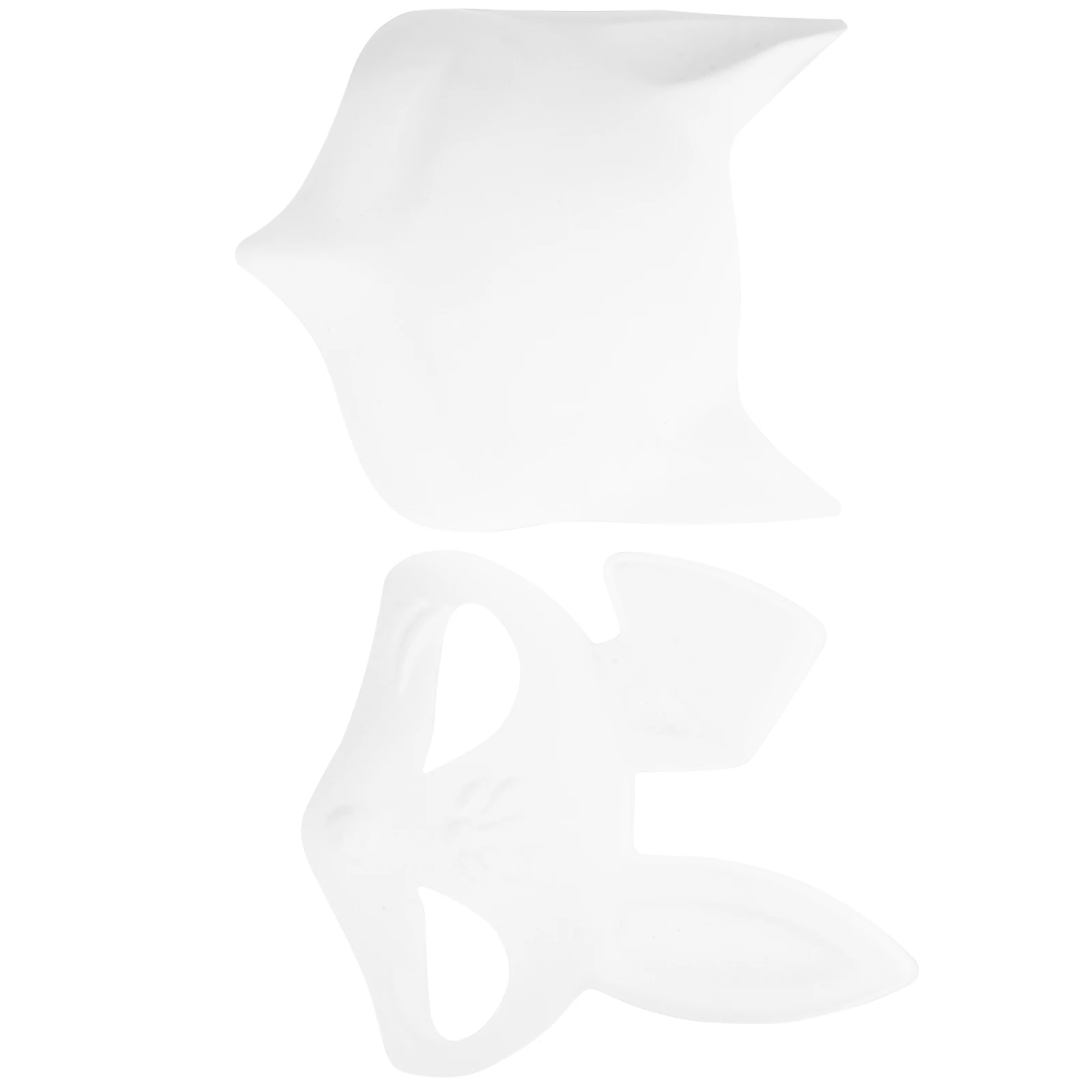 4 قطع قناع أبيض دهان داي بولي كلوريد الفينيل أرنب الثعلب غير مصبوغ حفلة تنكرية زي حفلة الدعائم إكسسوارات الهالوين للنساء