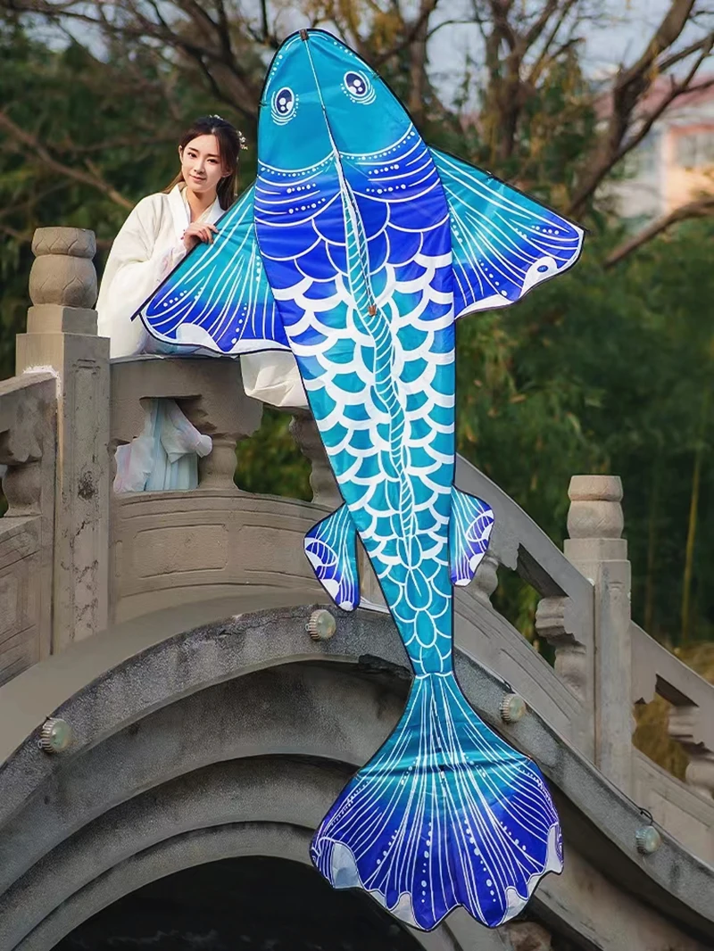 3 m Fischdrachen Fly Riesendrachen für Erwachsene Drachen professioneller Winddrachen lustiges Spielzeug Parapente Cometa Windsocke Schlangendrachen Nylongewebe Koi