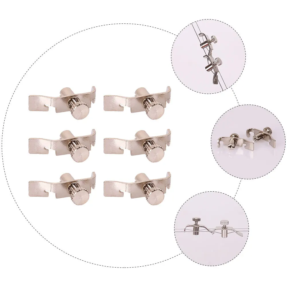 

6Pcs Stainless Steel Erhu Adjustment Tools Precision Fine Tuners for Easy String Control Reliable Performance Erhu Fine Tuner