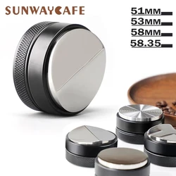 Distributeur de café à base convexe en acier inoxydable 58/58, tasseur à café, accessoires de café, marteau à poudre de café, 51mm, 53mm, 1mm, 304mm