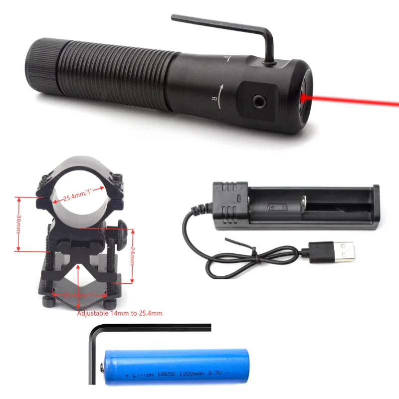 البندقية التكتيكية البصر بالليزر الأحمر التكتيكية نطاق النقطة الحمراء البصر بالليزر #4