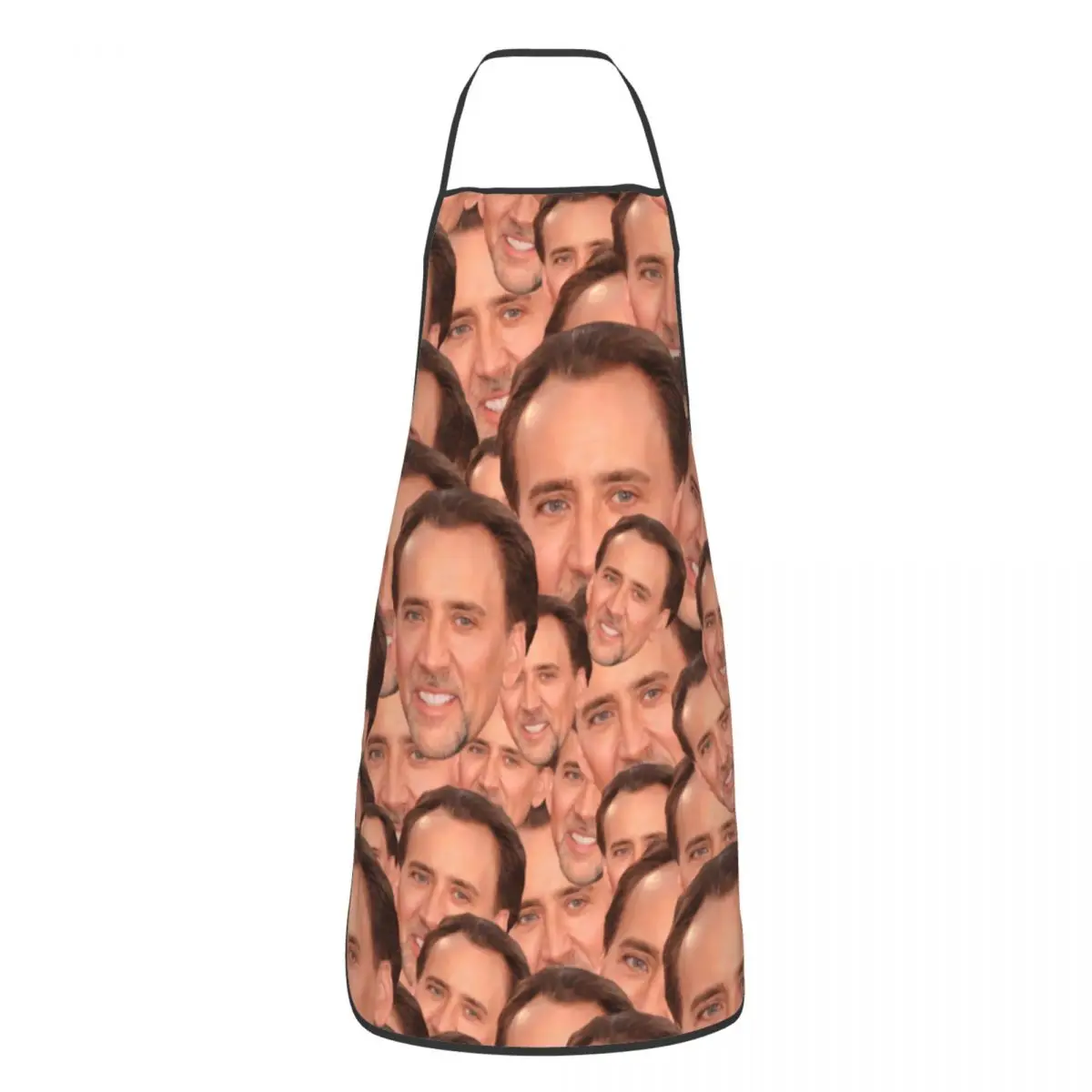 Unisex Nicolas Cage Collage Meme Bib Apron Adult Women Men Chef Tablier Cuisine for Cooking Kitchen Gardening