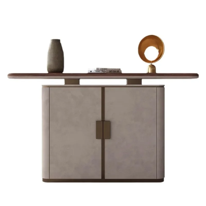 

YY Italian simple light luxury modern high-end living room entry end view table solid wood entrance table