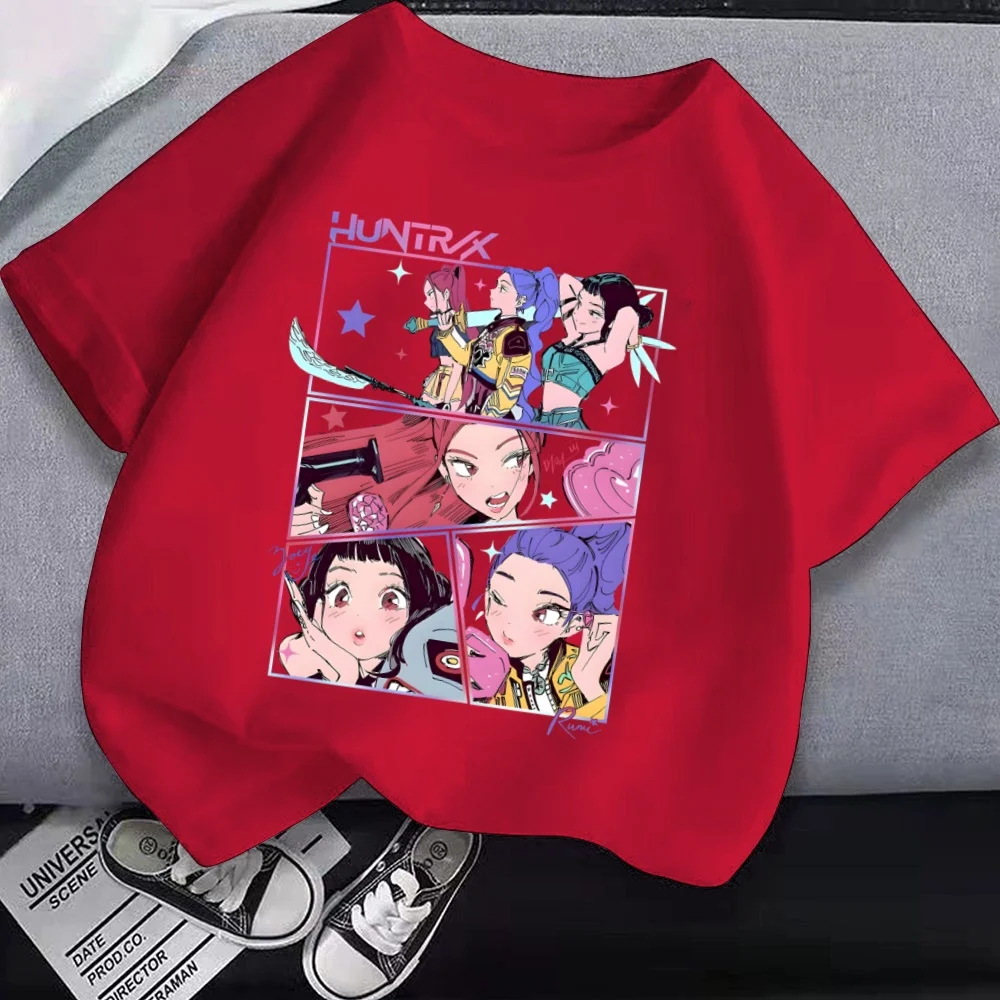 

Saja Boys Kpop Demon Hunters Tshirt Gift For Women Y2k Ladies Clothes girls Short -Sleeved Clothing Female Clothing