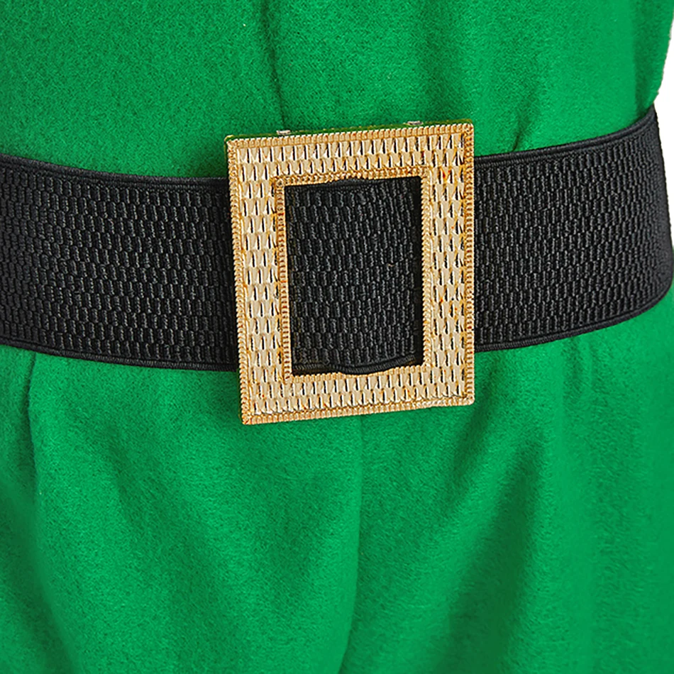 عيد الميلاد الأسرة مطابقة الزي صبي فتاة قزم عيد الميلاد زي الكبار الأخضر الأحمر حزب قمم السراويل قبعة حزام الزي تأثيري الملابس مجموعة