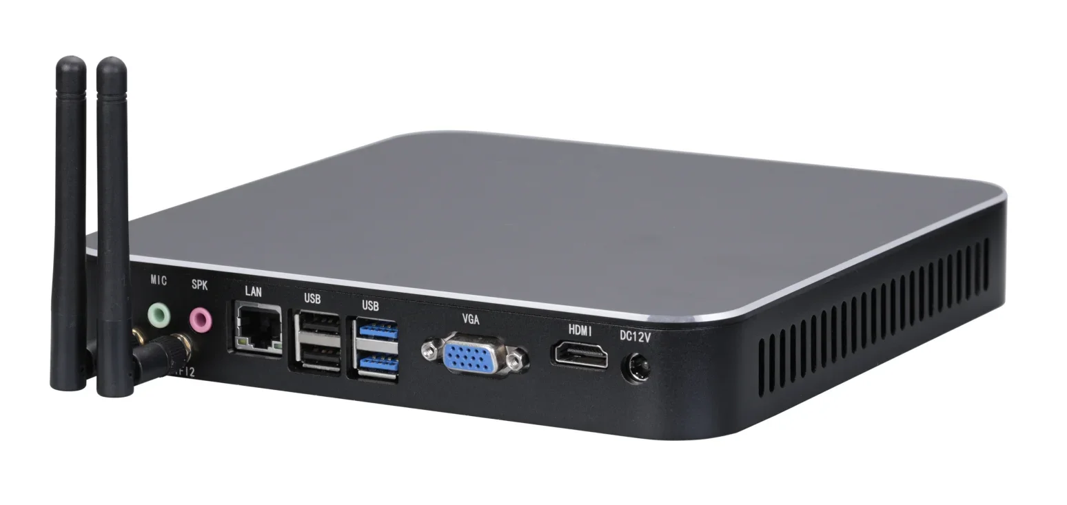 كور I3 I5 I7 J1900 صندوق صناعي كمبيوتر شاشة واحدة كمبيوتر مزدوج LAN مدمج مع GPIO RS232 Dual LAN HD4003 كمبيوتر صغير