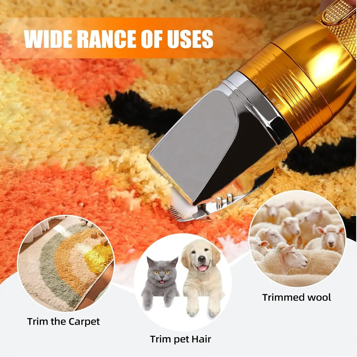 

Машинка для стрижки шерсти домашних животных, электрический триммер для ковровых покрытий, домашних питомцев, овец