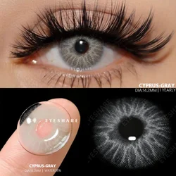 EYESHARE-lentillas de colores naturales para ojos, lentes de ojos azules, verdes, pupilas grises, lentillas cosméticas anuales, 1 par
