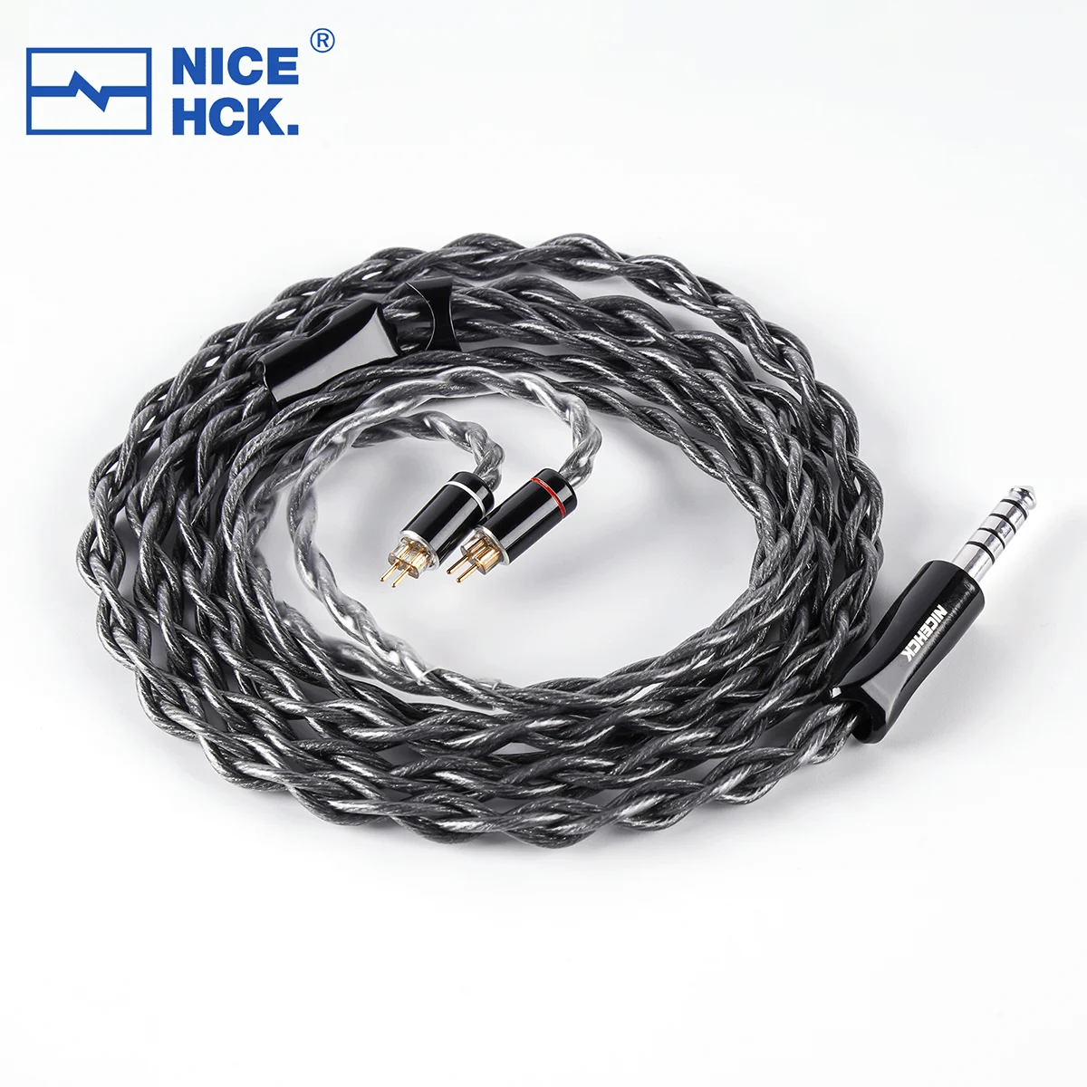 NiceHCK PtGr Graphene Plated Alloy Copper Platinum Plated OCC Plug Upgrade Headset Wire 2Pin Earphone Cable for BA15 Himalaya