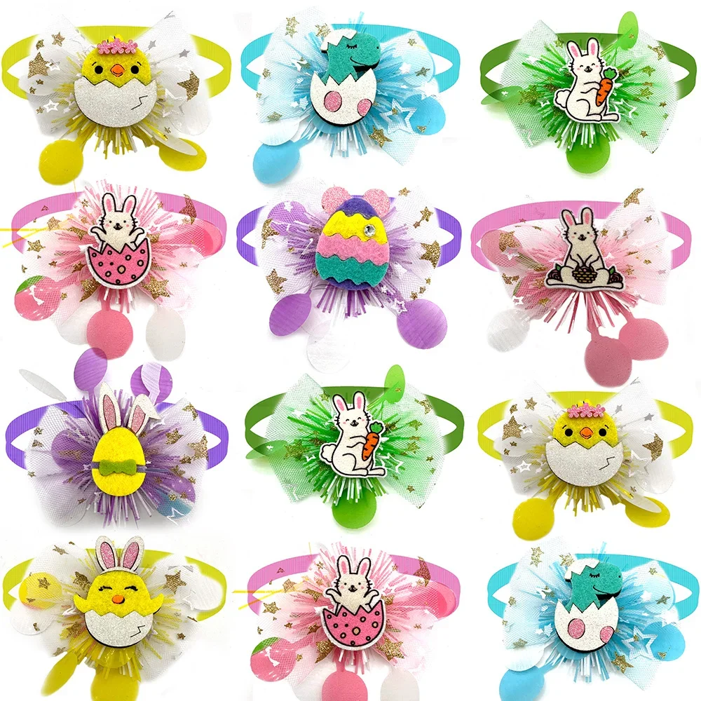 

30/50pcs Easter Pet Dog Bow Ties Dog Fashion BowTie Adjustable Collar Pet Grooming Bows Dog Accessories for Small Dogs