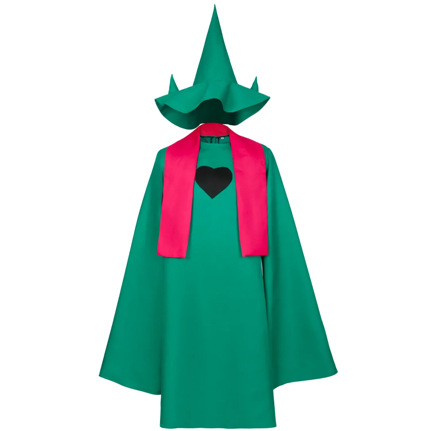 

Undertale Ralsei Cosplay Hoodie Cloak Top Deltarune Cosplay Cape Outfit With Hat Scarf Men's And Women's Halloween Costume