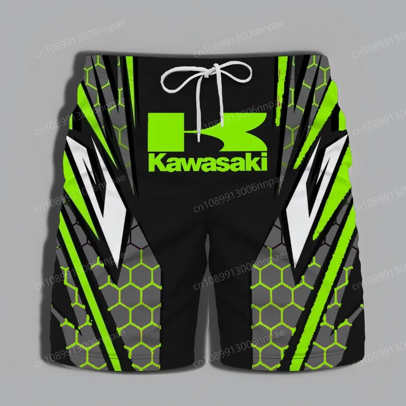 Summer Men's Clothing 2025 New Kawasaki Pattern Fashionable And Comfortable Sports Shorts, Men High-quality Beach Pants Suitable - Image 6
